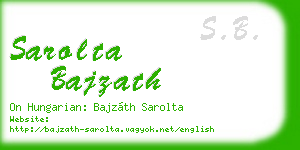 sarolta bajzath business card