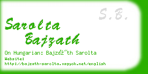 sarolta bajzath business card